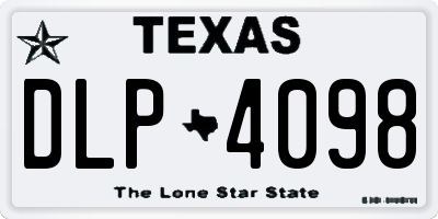 TX license plate DLP4098