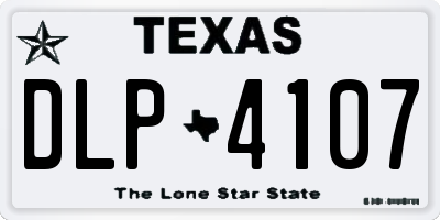 TX license plate DLP4107