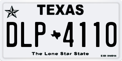 TX license plate DLP4110