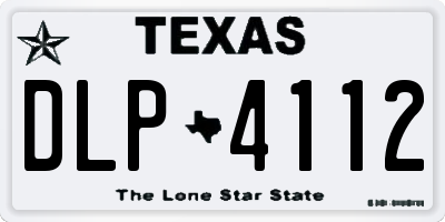 TX license plate DLP4112