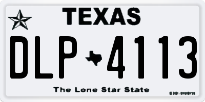 TX license plate DLP4113