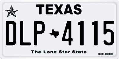 TX license plate DLP4115