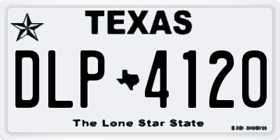TX license plate DLP4120