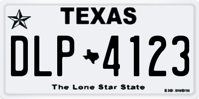 TX license plate DLP4123