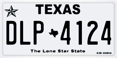 TX license plate DLP4124