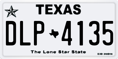 TX license plate DLP4135