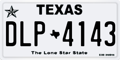 TX license plate DLP4143