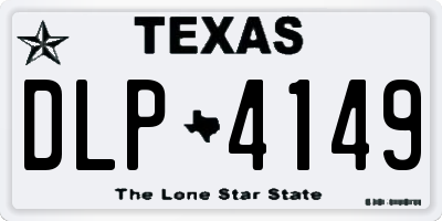 TX license plate DLP4149