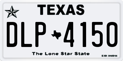 TX license plate DLP4150