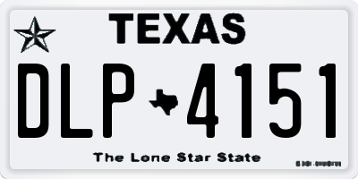 TX license plate DLP4151
