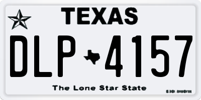 TX license plate DLP4157