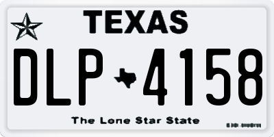 TX license plate DLP4158