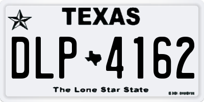 TX license plate DLP4162