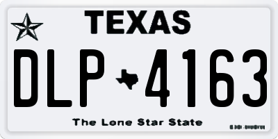 TX license plate DLP4163