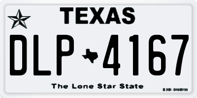 TX license plate DLP4167