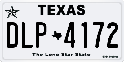 TX license plate DLP4172
