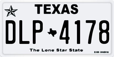 TX license plate DLP4178