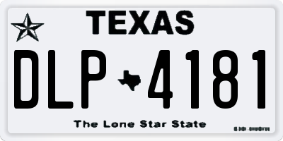TX license plate DLP4181