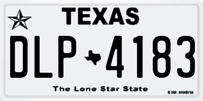 TX license plate DLP4183