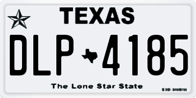TX license plate DLP4185