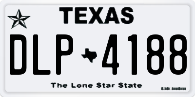 TX license plate DLP4188