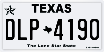 TX license plate DLP4190