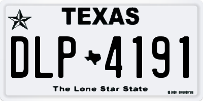 TX license plate DLP4191