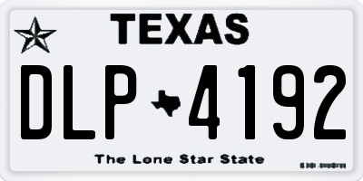 TX license plate DLP4192