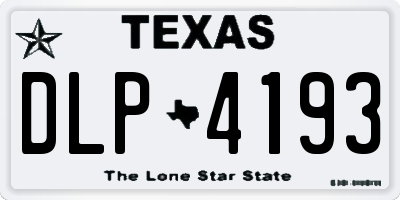 TX license plate DLP4193