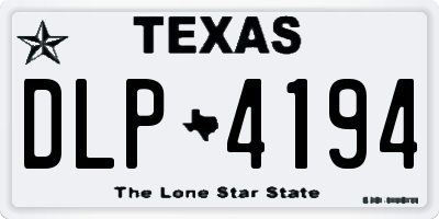 TX license plate DLP4194