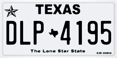 TX license plate DLP4195