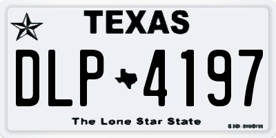 TX license plate DLP4197