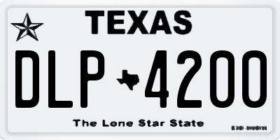 TX license plate DLP4200
