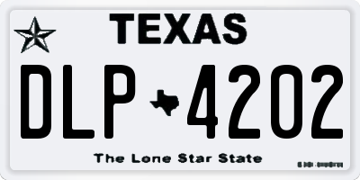 TX license plate DLP4202