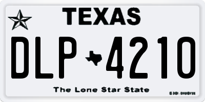 TX license plate DLP4210
