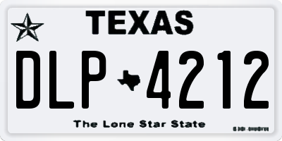 TX license plate DLP4212