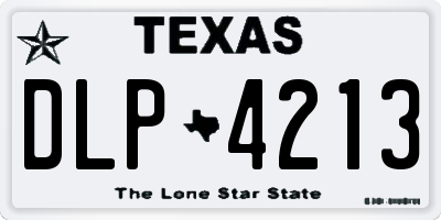TX license plate DLP4213