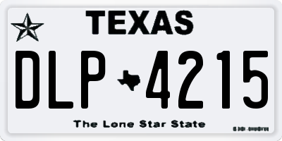 TX license plate DLP4215