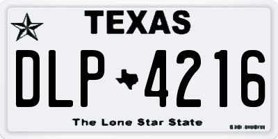 TX license plate DLP4216