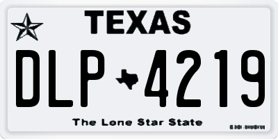 TX license plate DLP4219