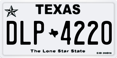 TX license plate DLP4220