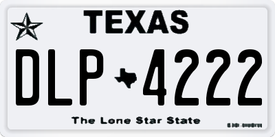 TX license plate DLP4222