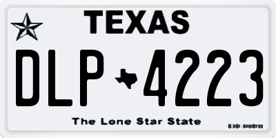TX license plate DLP4223