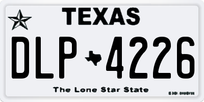 TX license plate DLP4226