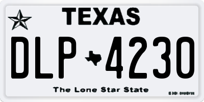TX license plate DLP4230