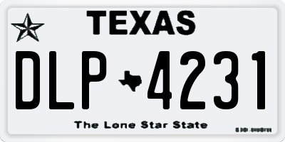 TX license plate DLP4231