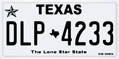 TX license plate DLP4233