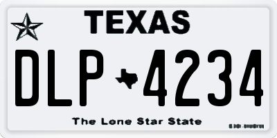 TX license plate DLP4234