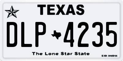 TX license plate DLP4235
