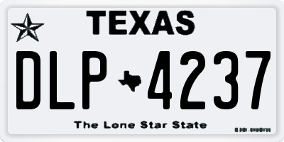 TX license plate DLP4237